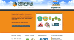 Desktop Screenshot of dimensionalcontracting.com