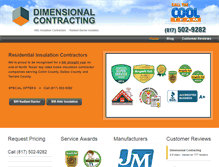 Tablet Screenshot of dimensionalcontracting.com